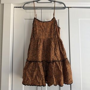 Urban Outfitters Mustard and Leopard Print Dress